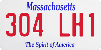 MA license plate 304LH1