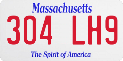 MA license plate 304LH9