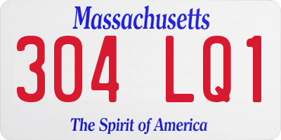 MA license plate 304LQ1