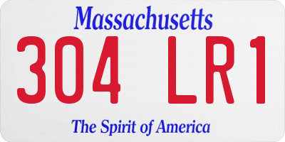 MA license plate 304LR1