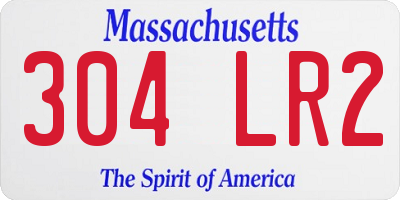 MA license plate 304LR2