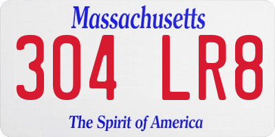 MA license plate 304LR8
