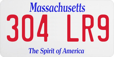 MA license plate 304LR9