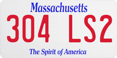 MA license plate 304LS2