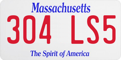 MA license plate 304LS5