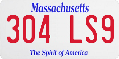 MA license plate 304LS9