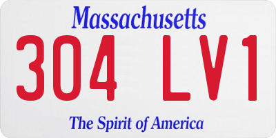 MA license plate 304LV1