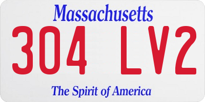 MA license plate 304LV2