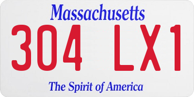 MA license plate 304LX1