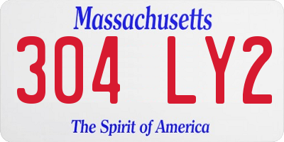 MA license plate 304LY2