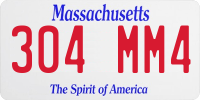 MA license plate 304MM4