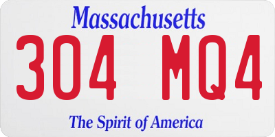 MA license plate 304MQ4