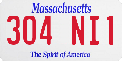 MA license plate 304NI1