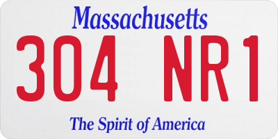 MA license plate 304NR1