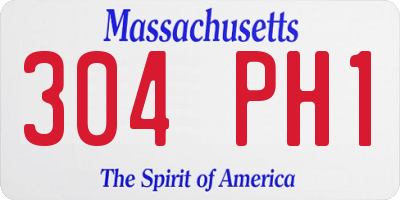MA license plate 304PH1