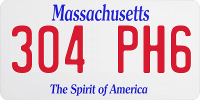 MA license plate 304PH6