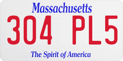 MA license plate 304PL5