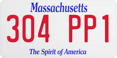 MA license plate 304PP1
