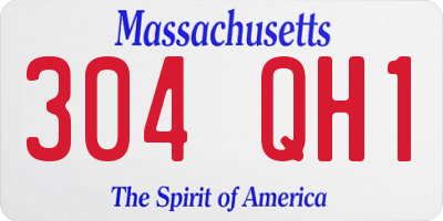 MA license plate 304QH1