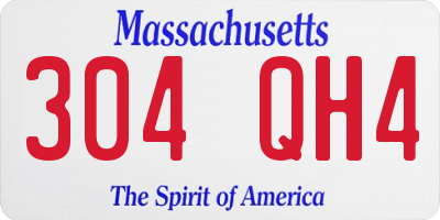 MA license plate 304QH4