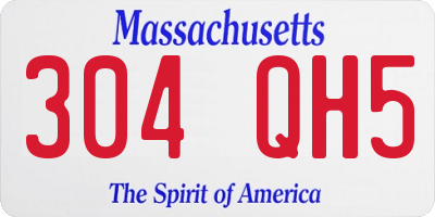 MA license plate 304QH5