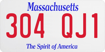 MA license plate 304QJ1