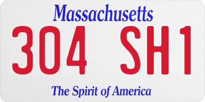 MA license plate 304SH1