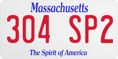 MA license plate 304SP2