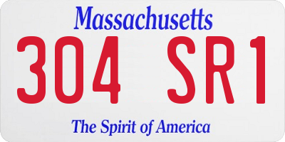 MA license plate 304SR1