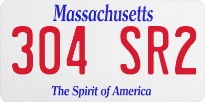MA license plate 304SR2