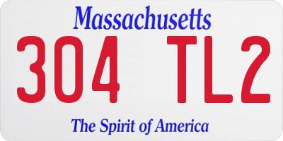 MA license plate 304TL2