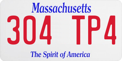 MA license plate 304TP4