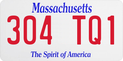 MA license plate 304TQ1