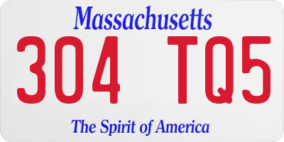 MA license plate 304TQ5