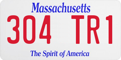 MA license plate 304TR1