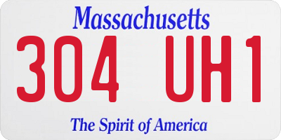 MA license plate 304UH1