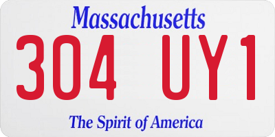 MA license plate 304UY1