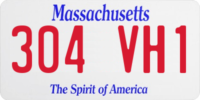MA license plate 304VH1