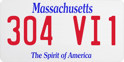 MA license plate 304VI1