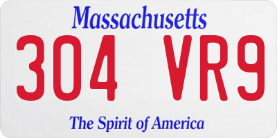 MA license plate 304VR9