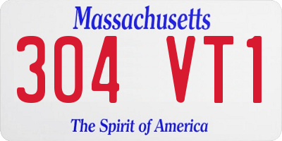 MA license plate 304VT1