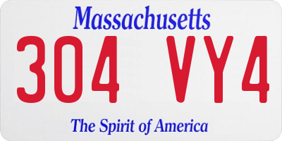 MA license plate 304VY4