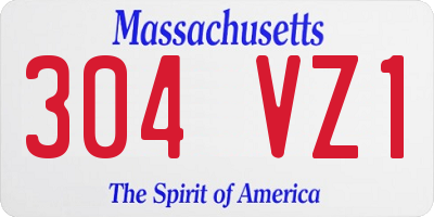 MA license plate 304VZ1