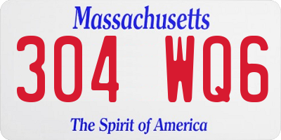 MA license plate 304WQ6