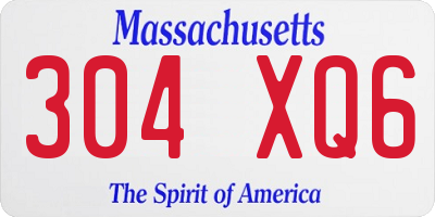 MA license plate 304XQ6
