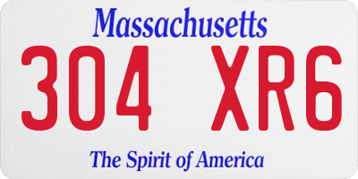 MA license plate 304XR6
