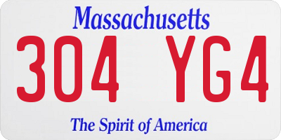 MA license plate 304YG4
