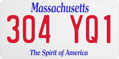 MA license plate 304YQ1