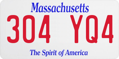 MA license plate 304YQ4
