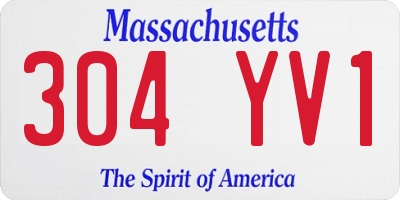 MA license plate 304YV1